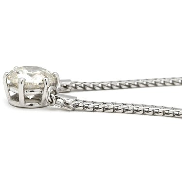 ノンブランド NON BRAND ダイヤ ペンダント プラチナシルバー Pt850 ダイヤモンド ネックレス 1P 1石 1粒 6本爪 ダイヤモンド