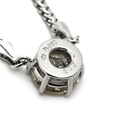 ノンブランド NON BRAND ダイヤ ペンダント プラチナシルバー Pt850 ダイヤモンド ネックレス 1P 1石 1粒 6本爪 ダイヤモンド