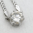 ノンブランド NON BRAND ダイヤ ペンダント プラチナシルバー Pt850 ダイヤモンド ネックレス 1P 1石 1粒 6本爪 ダイヤモンド