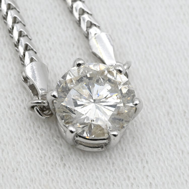 ノンブランド NON BRAND ダイヤ ペンダント プラチナシルバー Pt850 ダイヤモンド ネックレス 1P 1石 1粒 6本爪 ダイヤモンド