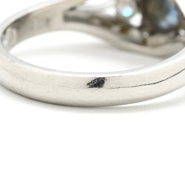 ノンブランド NON BRAND ブルーサファイア 0.76ct ダイヤリング プラチナシルバー Pt900 サファイア ダイヤモンド リング 指輪 青 Pm900 ミックスカット 1石 4Pダイヤ 8号