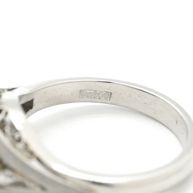 ノンブランド NON BRAND ブルーサファイア 0.76ct ダイヤリング プラチナシルバー Pt900 サファイア ダイヤモンド リング 指輪 青 Pm900 ミックスカット 1石 4Pダイヤ 8号