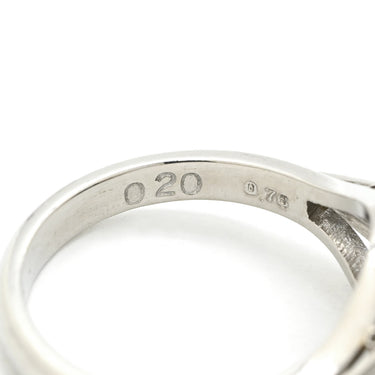 ノンブランド NON BRAND ブルーサファイア 0.76ct ダイヤリング プラチナシルバー Pt900 サファイア ダイヤモンド リング 指輪 青 Pm900 ミックスカット 1石 4Pダイヤ 8号