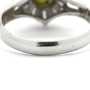 ノンブランド NON BRAND キャッツアイ2.1ct ダイヤリング プラチナシルバー Pt900 クリソベリルキャッツアイ ダイヤモンド リング 指輪 猫目石 緑褐色 PM900 テーパーダイヤ 7号