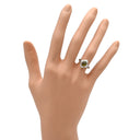 ノンブランド NON BRAND キャッツアイ2.1ct ダイヤリング プラチナシルバー Pt900 クリソベリルキャッツアイ ダイヤモンド リング 指輪 猫目石 緑褐色 PM900 テーパーダイヤ 7号