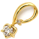 ノンブランド NON BRAND イエローゴールド K18YG ダイヤモンド ペンダントトップ ペンダントヘッド Au750 18K 18金 1P 1石 1粒 ダイヤ ハート