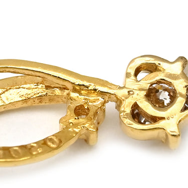 ノンブランド NON BRAND イエローゴールド K18YG ダイヤモンド ペンダントトップ ペンダントヘッド Au750 18K 18金 1P 1石 1粒 ダイヤ ハート