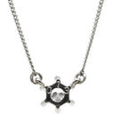 ノンブランド NON BRAND ダイヤ ペンダント プラチナシルバー Pt850 ダイヤモンド ネックレス プラチナム 1P 1石 1粒 フラワーモチーフ 花