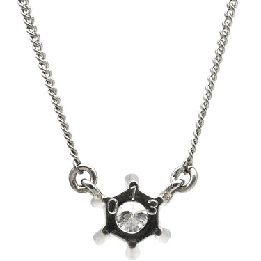 ノンブランド NON BRAND ダイヤ ペンダント プラチナシルバー Pt850 ダイヤモンド ネックレス プラチナム 1P 1石 1粒 フラワーモチーフ 花