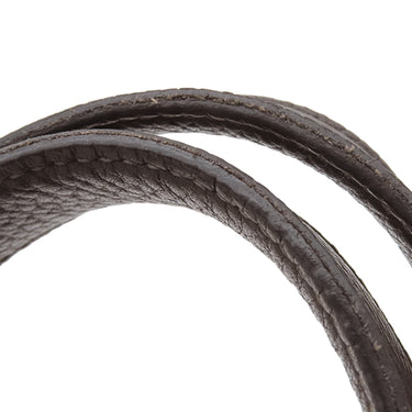 エルメス HERMES ピコタン MM エベーヌ トリヨンクレマンス ハンドバッグ シルバー金具 こげ茶