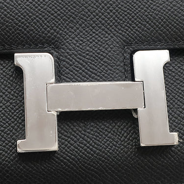 エルメス HERMES コンスタンスミニ 3 ブラック ヴォーエプソン ショルダーバッグ シルバー金具 黒