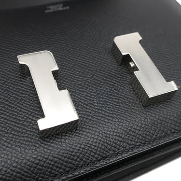 エルメス HERMES コンスタンスミニ 3 ブラック ヴォーエプソン ショルダーバッグ シルバー金具 黒