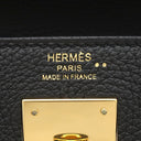 エルメス HERMES ケリータッチ28 内縫い ブラック トゴ ニロティカス 2WAYバッグ ゴールド金具 黒 クロコ