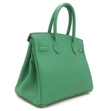 エルメス HERMES バーキン30 カクタス ヴォーエプソン ハンドバッグ ゴールド金具 緑