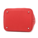 エルメス HERMES ピコタンロックMM ルージュクー トリヨンモーリス ハンドバッグ シルバー金具 赤