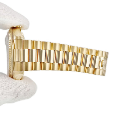 腕時計 ロレックス ROLEX デイデイト 36 118238 P番 自動巻き メンズ メーカーOH済 P番 K18YG無垢 グリーン バー フルーテッドベゼル