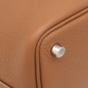 エルメス HERMES ピコタンロック PM ゴールド トリヨンクレマンス ハンドバッグ シルバー金具 新品 未使用 茶