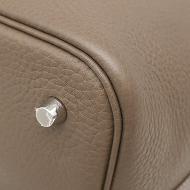エルメス HERMES ピコタンロックMM エトゥープ トリヨンクレマンス ハンドバッグ シルバー金具 グレージュ