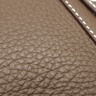 エルメス HERMES ピコタンロックMM エトゥープ トリヨンクレマンス ハンドバッグ シルバー金具 グレージュ