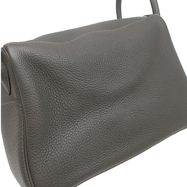 エルメス HERMES リンディ30 ヴェルソ グラファイト×エトゥープ トリヨンクレマンス 2WAYバッグ シルバー金具 グレージュ