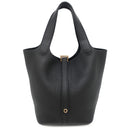 エルメス HERMES ピコタンロック PM ブラック トリヨンクレマンス ハンドバッグ ゴールド金具 黒