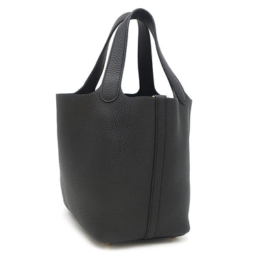 エルメス HERMES ピコタンロック PM ブラック トリヨンクレマンス ハンドバッグ ゴールド金具 黒