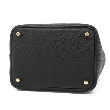 エルメス HERMES ピコタンロック PM ブラック トリヨンクレマンス ハンドバッグ ゴールド金具 黒