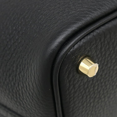 エルメス HERMES ピコタンロック PM ブラック トリヨンクレマンス ハンドバッグ ゴールド金具 黒