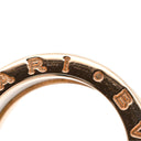 ブルガリ BVLGARI ビーゼロワン B-zero1 2バンドリング ピンクゴールド×ホワイト K18PG セラミック #51 リング 指輪 BVLGARI Au750 18K 18金 11号