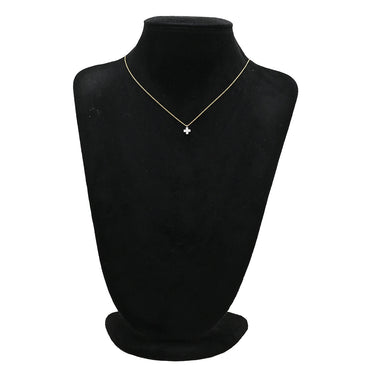 ティファニー Tiffany & Co クロスペンダント イエローゴールド×プラチナシルバー ダイヤモンド Pt950(トップ) K18YG（チェーン） ネックレス T&Co. 18K 18金 Au750×Pt950 ダイヤ