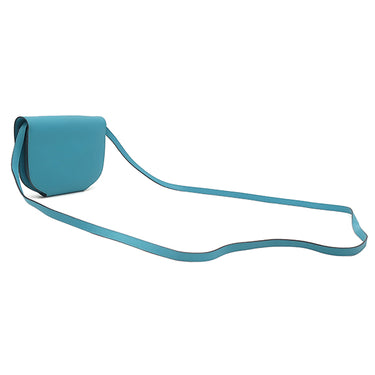 エルメス HERMES ミニ コンヴォワイユール ターコイズ ヴォースイフト ショルダーバッグ シルバー金具 青 ショルダーウォレット