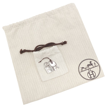 エルメス HERMES ピコタンロック PM カザック ルージュクー×ゴールド トリヨンクレマンス ハンドバッグ シルバー金具 赤 茶