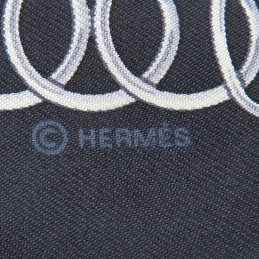 エルメス HERMES ツイリー ブラック×コバルト×ヴァーミリオン シルク スカーフ 【LIFT PROFILE/リフト プロフィール】