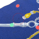 エルメス HERMES ツイリー マリン×グリスアルジョン シルク スカーフ 【LES CLES A POIS/レ クレ ア ポア】