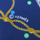 エルメス HERMES ツイリー マリン×グリスアルジョン シルク スカーフ 【LES CLES A POIS/レ クレ ア ポア】