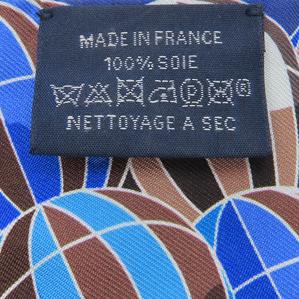 エルメス HERMES ツイリー マリン×マロングラッセ×ホワイト シルク