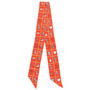 エルメス HERMES ツイリー ヴァーミリオン×ベージュ×ブロン シルク スカーフ 【COUVERTURES ET TENUES DE JOUR/馬着】