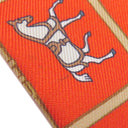 エルメス HERMES ツイリー ヴァーミリオン×ベージュ×ブロン シルク スカーフ 【COUVERTURES ET TENUES DE JOUR/馬着】