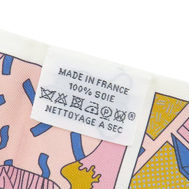 エルメス HERMES ツイリー ブルー×ローズ×モルドレ シルク スカーフ 【FACTORY SUITE/ファクトリー スーツ】