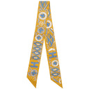 エルメス HERMES ツイリー ミール×ブルージーン×クレーム シルク スカーフ 【KELLY EN PERLES/ケリーアンペルル】