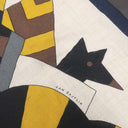 エルメス HERMES ショール カレ140 CARRE カレジェアン ナチュラル×マリン×マスタード カシミヤ シルク ストール 【Cheval de Fete /シュヴァル ドゥ フェット】 タグ欠品