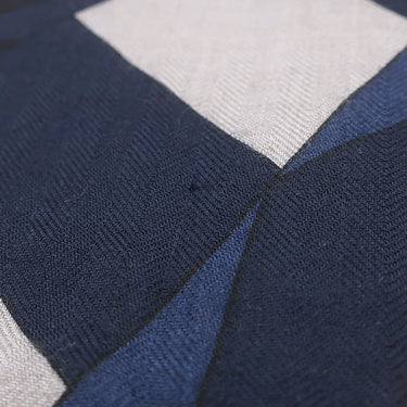 エルメス HERMES ショール カレ140 CARRE カレジェアン ナチュラル×マリン×マスタード カシミヤ シルク ストール 【Cheval de Fete /シュヴァル ドゥ フェット】 タグ欠品