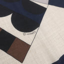 エルメス HERMES ショール カレ140 CARRE カレジェアン ナチュラル×マリン×マスタード カシミヤ シルク ストール 【Cheval de Fete /シュヴァル ドゥ フェット】 タグ欠品