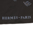 エルメス HERMES カレ90 CARRE ブラック×ブルー ビーズ シルク スカーフ 【ROBE LEGERE/ローブレジェール】 タグ欠品