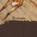 エルメス HERMES カレ90 ブラウン×ベージュ×マルチカラー カシミヤ シルク スカーフ 【TANZANIE/タンザニア】