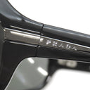 プラダ PRADA アイウェア 72□16 SPR14G ブラック プラスチック サングラス シルバー金具 GACKT ガクト着用モデル クリアブラック