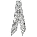 エルメス HERMES ツイリー ホワイト×ブラック シルク スカーフ 【Frilled Eperon d'Or Bandana/フリル エプロンドール バンダナ】