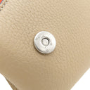 セリーヌ CELINE バイカラー ベージュ レザー メガネケース シルバー金具 レッド 赤 眼鏡入れ