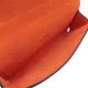 セリーヌ CELINE バイカラー ベージュ レザー メガネケース シルバー金具 レッド 赤 眼鏡入れ