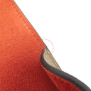 セリーヌ CELINE バイカラー ベージュ レザー メガネケース シルバー金具 レッド 赤 眼鏡入れ